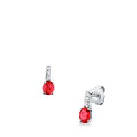 Boucles d'oreilles Mirco Visconti Femme in Or blanc Rubino AB793/R